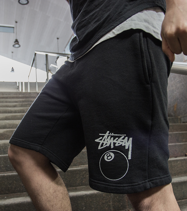 Stussy-8-Ball-Fleece-Shorts